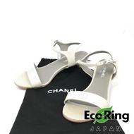 Chanel CC 香奈兒  Sandal 涼鞋 Brown 灰白色  100%真品