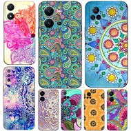 Case For Vivo V5 V5S V7 PLUS + V11i  V11 Pro Phone Back Cover Soft Black Tpu Colorful Floral Paisley Flower