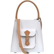 近全新 Vivienne Westwood 兩用硬皮直式單肩包，白色皮革手提包 0615 [二手] Vivienne Westwood