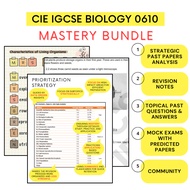 Cambridge IGCSE Biology 0610 Mastery Bundle | Past Papers Analysis, Notes, Topical Past Q&A, Mock Ex