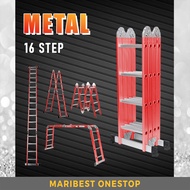 METAL47-RED 16 STEP 4.7M MULTIPURPOSE METAL LADDER