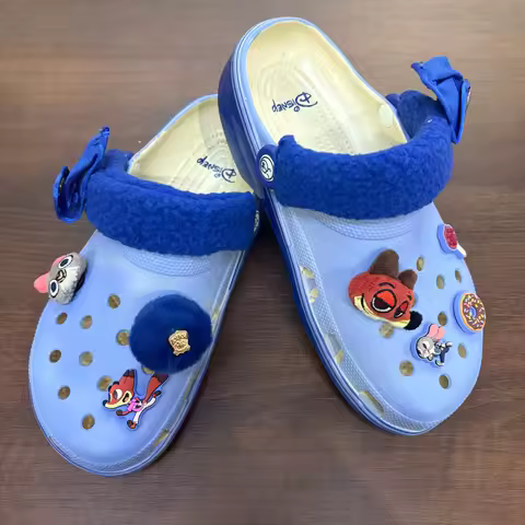 Croc-Style Clogs Slide Sandals Disney Zootopia Judy and Nick Cute Gift Non-Slip Breathable Beach Sho