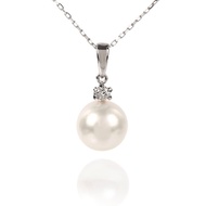 [OKKO] Pearl Necklace Diamond Natural Diamond Single Real Akoya Pearl Genuine Pearl Gift Pendant 40c
