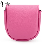 Golf Putter Covers DF3 Mallet Putter White PU Leather Headcover with Closure Golf Club Covers Leathe