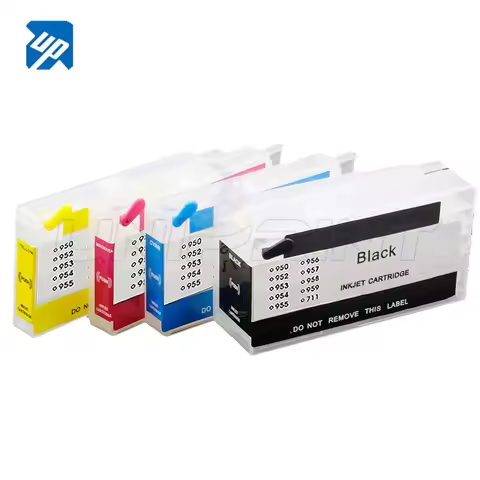 UP 4pcs Refillable Ink cartridge replacement For HP 711 712 711XL 712XL DesignJet T120 T520 T650 T63