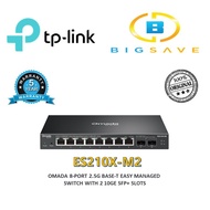TP-LINK ES210X-M2 OMADA 8-PORT 2.5G BASE-T EASY MANAGED  SWITCH WITH 2 10GE SFP+ SLOTS