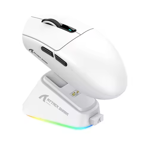 ai! G3PRO ATTACK SHARK 25000DPI Wireless Mouse with Magnetic Charging Dock, BT/2.4G/Wired, PAW3311 S