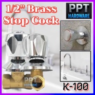 Chrome Concealed Stopcock 1/2" Bathroom Shower Stop Cock Thread End/Shower Stopcock/Shower Valve/电镀止