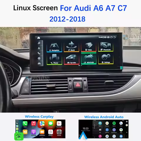 Linux Screen For Audi A6 C6 A7 C7 2011-2018 Wireless CarPlay Android Auto Airplay Car Radio stereo M