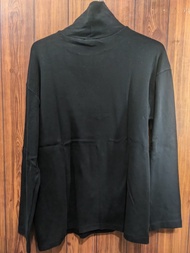 Kaos Lengan Panjang Turtle Neck Acover Hitam Polos