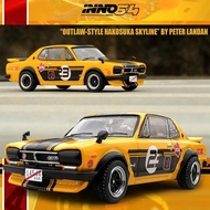 INNO In Stock 1:64 HAKOSUKA Skyline 2000 GTR KPGC10 Diecast Diorama Car Model Collection Miniature T