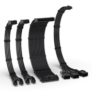 EZDIY-FAB PCIE 5.0 12VHPWR Sleeved Cable Kit, 16AWG Power Supply Cable Extension, PC PSU Sleeved Cab