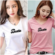 BESTIE CASUAL WOMEN'S V-NECK T-SHIRT