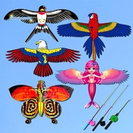 [Aus-t] (Only kites)mini kites flying for children 3d kite poet kite dynamic wing eagle kite Micro C