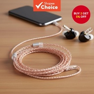 KBEAR 2PIN MMCX QDC TFZ Replacement Cord 4-Core Pure Copper Cable with 3.5mm Plug for KZ ZST ZSN PRO