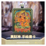 TK3 Joys Dzi Crystal 乐缘天珠晶品阁 唐卡 手绘唐卡 佛牌 佛教 唐卡吊坠 唐卡项链 财神 黄财神 五路财神 招财 平安 西藏 尼泊尔 手画唐卡 Hand Drawing Tang