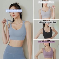 woman yoga running bra beautiful back gathered high-strength shockproof integrated sports bra