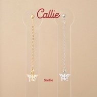 Callie 1 Piece 14k Gold Plated Threader Chain Piercing Stud 18g Ball Back Shop.Callie