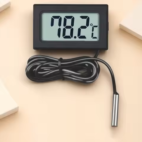 Aquarium Thermometer Waterproof Reptile Thermometer Submersible Thermometer for Fish Tank Water Temp