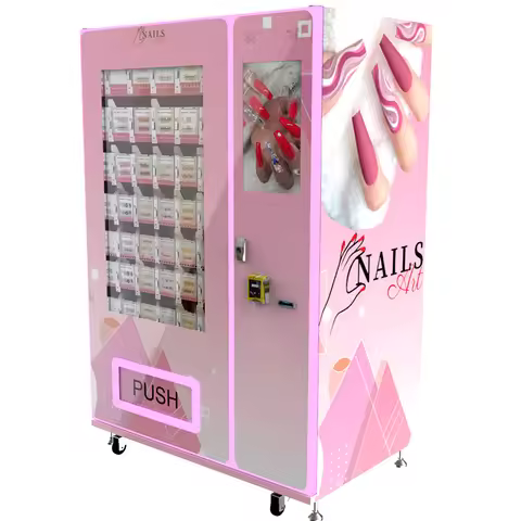 Customize Pink Vending Machines Beauty Vending Machine with Card Payment Makeup Venidng Machine for 