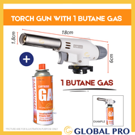 Flame Gun Camping gas with Butane GasWelding torch Lighter gun Gas Burner Torch Gun Portable gas ref