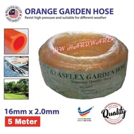 ORANGE GARDEN HOSE WATER GARDEN HOSE PAIP AIR PAIP GETAH PAIP 5m .