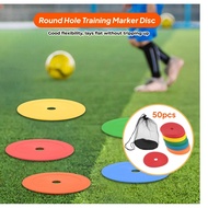 [zcinns] 50 Pack Flat Cone Dot Markers, 6 Inch Non-Slip Flat Discs, Football Training Marking Discs 