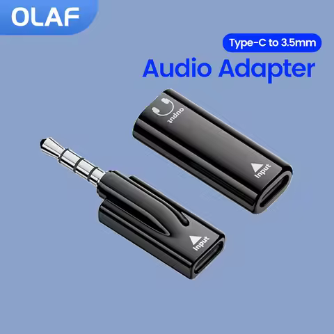 Type C to 3.5mm Headphone Audio Adapter Type C Female to 3.5mm Female Earphone Converter Mobile Comp