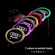 2Pcs Audi 7-Colorful USB Led Atmosphere Light Cup Luminous Coaster Holder For A1 A3 A4 A5 A7 Q2 Q3 Q