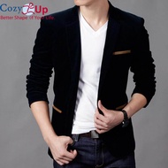 COZY Mens Fashion Blazer สไตล์อังกฤษแบบสบายๆ SLIM FIT ชายเสื้อชายเสื้อ Terno Masculino