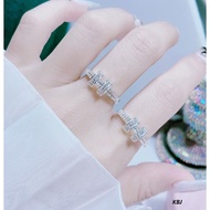 Women's silver ring with H-shaped face made of s925 silver MS0600