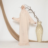 MakeMukena - Cyra Mukena Terusan Motif 338 Adult Mukena/ Travel Mukena/ Premium Rayon Mukena/ Teleku