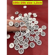 100 shirt buttons size 1,2cm - garment accessories