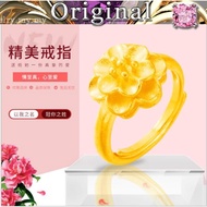 Rose flower open female ring ring Cincin emas 916 tulen 2022 new style good