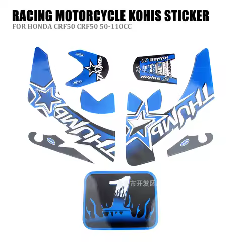 Motorcycle Decal Sticker Red Blue Racing Kohis Crf50 for CRF 50cc Pit Dirt Bike