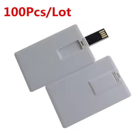 Hot sale 100Pcs credit card 2.0 model Flash Drive 16GB memory card 32GB 64GB Pendrive usb stick Pen 