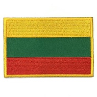 立陶宛 國旗刺繡貼布 電繡貼 背膠補丁 外套電繡刺繡徽章 胸章 立