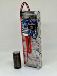 แบตเตอรี่ลิเธียมฟอสเฟต 7S 23.5V รางใส BMS 30A Mpower แท้ พร้อมใช้งาน หุ้มฟิล์มใสก่อนส่ง