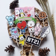 New design cake topper birthday cake decoration bt21 bt21 theme