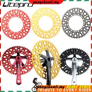 Litepro Folding Bike Starry Sky Chainring 52T 56T 58T Crankset MTB/Road Bicycle Alloy Chainwheel 130BCD Sprocket For Brompton Bike Parts