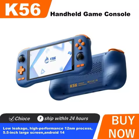 BOYHOM K56 Handheld Game Console 5.5-inch large screen,android 14,downloading games from the Google