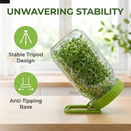 MXMIO Mason Sprouting Lid, Plastic With Bracket Germination Jar Lid, Sprout Cover Efficient Sproutin