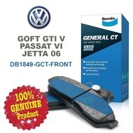 Original Bendix [DB1849GCT] Front Brake Pad - Volkswagen Golf GTI V/ Passat VI/ Jetta Front Brake Pa
