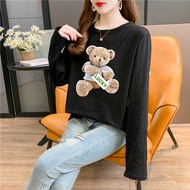 [TSHIRTWOMEN] Baju T Shirt Perempuan Lengan Panjang Women T-shirt Murah Wanita Plus Size Blouse Long Sleeve