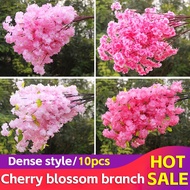 [10 Pieces/Pack] simulated cherry blossom branches with green leaves,fake cherry blossom branches