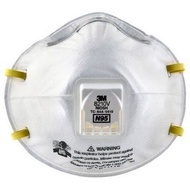 3M - 8210V N95 即棄防塵口罩 呼氣閥 防病毒 防液體飛濺 N95標準 (1盒10個)