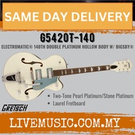 Gretsch G5420T-140 Electromatic 140th Double Platinum Ed SC Hollowbody, 2-Tone Pearl/Stone Platinum