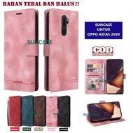 SUNCASE Oppo a9 / a5 2020 flip wallet casing thick, smooth photo holderADA, can be used as a sticker