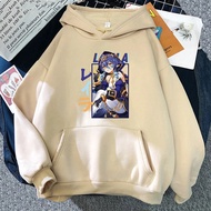 Anime Genshin Impact Layla Hoodies Kawaii Printed Streetwear Men Long Sleeves