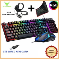 【Available】STX 540 Gaming Keyboard And Mouse Headset Set With Mouse Pad RGB Combo (4 in 1) RGB Keybo
